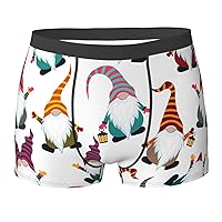 NEZIH Xmas Funny Gnomes Print Mens Boxer Briefs Funny Novelty Underwear Hilarious Gifts for Comfy Breathable