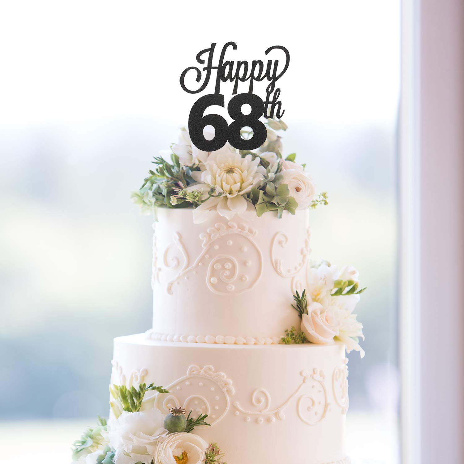 Rose Gold Glitter Happy 68th Birthday Cake Topper - Indonesia | Ubuy