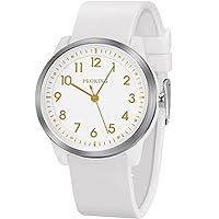 Kids Analog Watch for Girls Boys Children Teens,5-18 Years Old,Learning Time and Easy to Read,Minimalist Wrist Watch with Soft Band,5ATM Waterproof