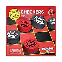PlayMonster Take 'N Play Anywhere — Checkers — Magnetic Travel Game — Fun on The Go! — for Ages 4+
