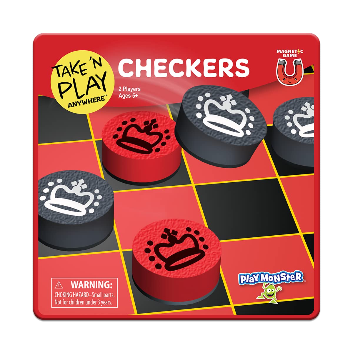 Take 'N Play Anywhere — Checkers — Magnetic Travel Game — Fun on The Go! — for Ages 4+