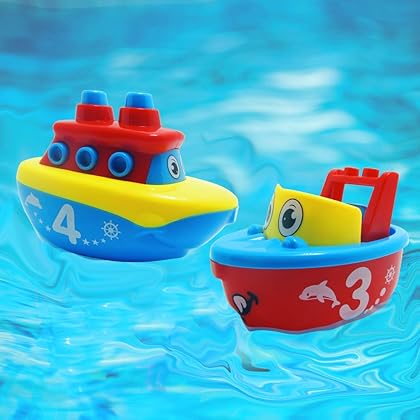 3 Bees & Me Bath Toys for Boys and Girls - Magnet Boat Set for Toddlers & Kids - Fun & Educational