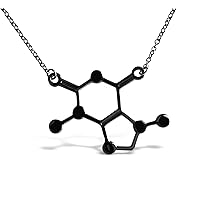 Rosa Vila Caffeine Necklace, Coffee Necklace, Caffeine Molecule Necklace for Coffee Lovers, Science Necklace for Chemistry Lovers, Coffee Gifts for Women, Coffee Lovers Gifts