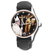 H.H. Pope Francis Catholic Art Saint Francis of ASSISSI Symbolic Vatican Art Wrist Watch