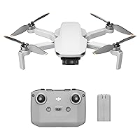 DJI Mini 4K Two-Battery Combo, Drone with 4K UHD Camera for Adults, Under 249 g, 3-Axis Gimbal Stabilization, 10km Video Transmission, Auto Return, 2 Batteries for 62-Min Max Flight Time, QuickShots