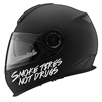 Smoke Tires Not Drugs Auto Car Racing Motorcycle Helmet Decal - 5