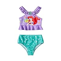 Disney Princess Girl's Swimsuit Ruffle Summer Pool Beach Sport Bathing Suits 2-6 Years