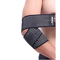 Elastic Breathable Arm Elbow Wraps Straps Bandage Compression Brace Sleeve Support for Men Women Tennis, Golf, Badminton, Training, Bowling, Fitness & Weightlifting, 1 Pair