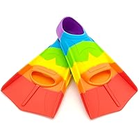 Swimming Training Fins,Comfortable Silicone Flippers for Swimming and Diving,Size Suitable Kids Girls Boys Adult