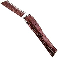 19mm DB Baby Crocodile Grain Havana Padded Replacement Watch Band Long