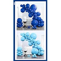 PartyWoo Royal Blue Balloons 100 pcs and Bright Sky Blue Balloons 100 pcs