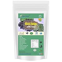 Neotea Black Raisins with Seed Kali Kishmish with Seeds Black Kishmish Dry Fruits Delicious & Healthy Snack 250gm (8.81 OZ)