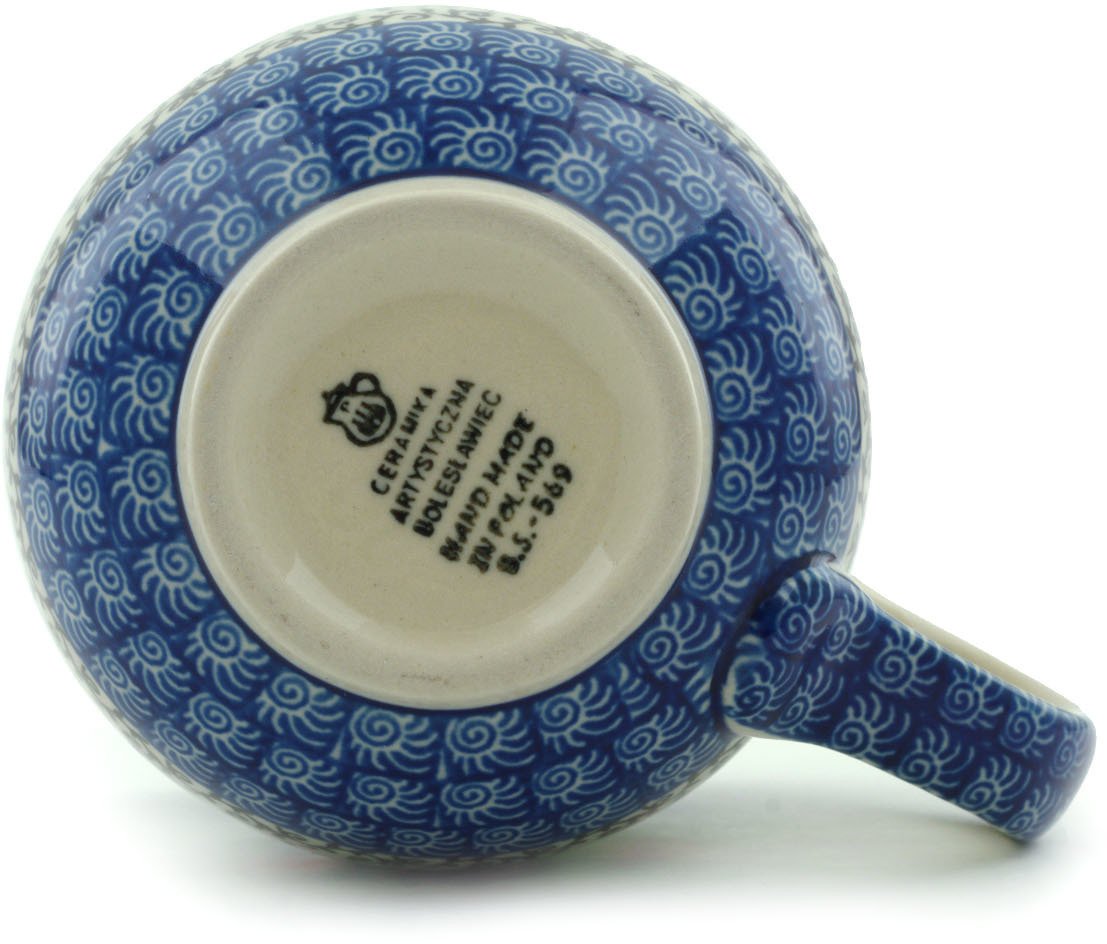 Polish Pottery Mug - 11 oz. Bubble - Maraschino
