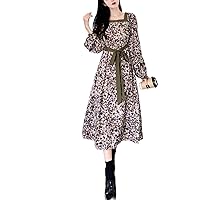 Vintage Kikyo Long Dress French Girl's First Love Temperament Cuihua Lace Long Sleeve Dress Girl