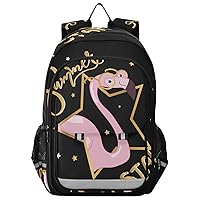 ALAZA Cute Flamingo Slogan Backpacks Travel Laptop Backpack