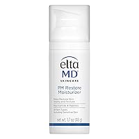 EltaMD PM Therapy Facial Night Moisturizer Lotion for Face, Restores Skin Elasticity and Moisturizes and Repairs Skin Overnight, Safe for Sensitive Skin, Oil Free Formula, 1.7 oz Pump