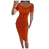 Women's Sundresses Casual Beach Fashion V-Neck Sexy Velvet Hip Wrap Dress Evening Body Con