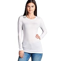 Women's Basic Long Sleeve Crewneck T-Shirt Basic Cotton Tee Top