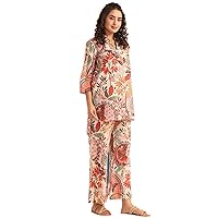 Aashita Creations Women Soft Rayon Blend Coord Set Multicolor