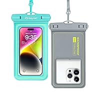 IP68 Waterproof Phone Pouch/Case, Waterproof Floating Phone Case for iPhone 14 13 12 11 Pro Max XS Plus Samsung Galaxy Cellphone, IP68 Floating iPhone Case Beach Vacation Essentials -2 Pack