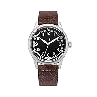 A-11 Spec 2 Vintage Military Field Watch, 30mm or 42mm Stainless Steel Case with Leather/Canvas/Nylon Strap, Men's Tactical Wrist Watch Suitable for Work and Outdoor Use with 2-Year Warranty
