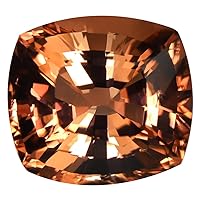 11.01 ct AIG Certified Cushion Cut (14 x 13 mm) Un-Heated Orange Tourmaline Genuine and Natural Loose Gemstone