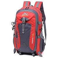 Backpack Men's USB Charging Travel bag Outdoor Large-capacity Sports Backpack Men's And Women's Waterproof Mountaineering Bag (Red)