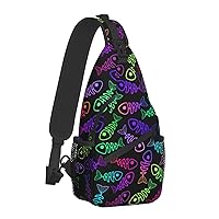 Bright Chest Bags Cool Crossbody Sling Bag Travel Hiking Backpack Casual Shoulder Daypack For Women Men