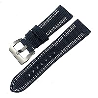 24mm 26mm Nylon Fabric Watch Band For Panerai Submersible Luminor PAM Canvas Leather Sport Strap Gift Tools