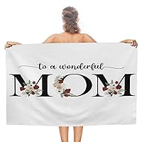 Beach Towel for Adults, to A Wonderful Mun Travel Towels Quick Dry' Sand Free Compact Picnic Towel, Flower Floral Farmhouse Spa Hot Tub Roadtrips Towel 31x51 Inch