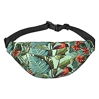 Tropical Plants Fanny Pack for Men Women Crossbody Bags Fashion Waist Bag Chest Bag Adjustable Belt Bag