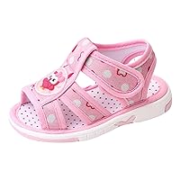 Baby Boy Girl Summer Sandals Infant Squeaky Shoes Lightwight Non-Slip Toddler Flat Bottom Non Slip OpenToe Breathable Soft Infant Sandals