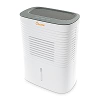 Crane Dehumidifier, Compact Portable Design, Effective Moisture Removal up to 300 Sq. Feet, 0.5 Gallon – 2 Liter Water Tank, White