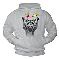 Funny Raccoon Sweatshirt for Men - Pizza Fries Food Hoodie