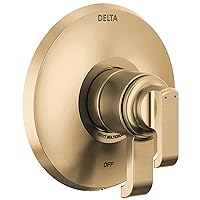 Delta Faucet Tetra 17 Series Dual-Function Gold Shower Valve Trim Kit, Shower Handle, Delta Shower Trim Kit, Lumicoat Champagne Bronze T17089-CZ-PR (Valve Not Included)