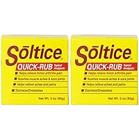 Oakhurst Soltice Quick Rub Topical Pain Reliever, 3 Ounces, Assorted (Pack of 2)