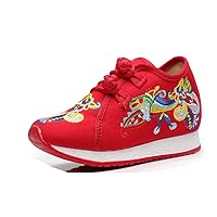 Girl's Embroidery Flower Traveling Shoes Sneaker Kid's Sport Canvas Shoe