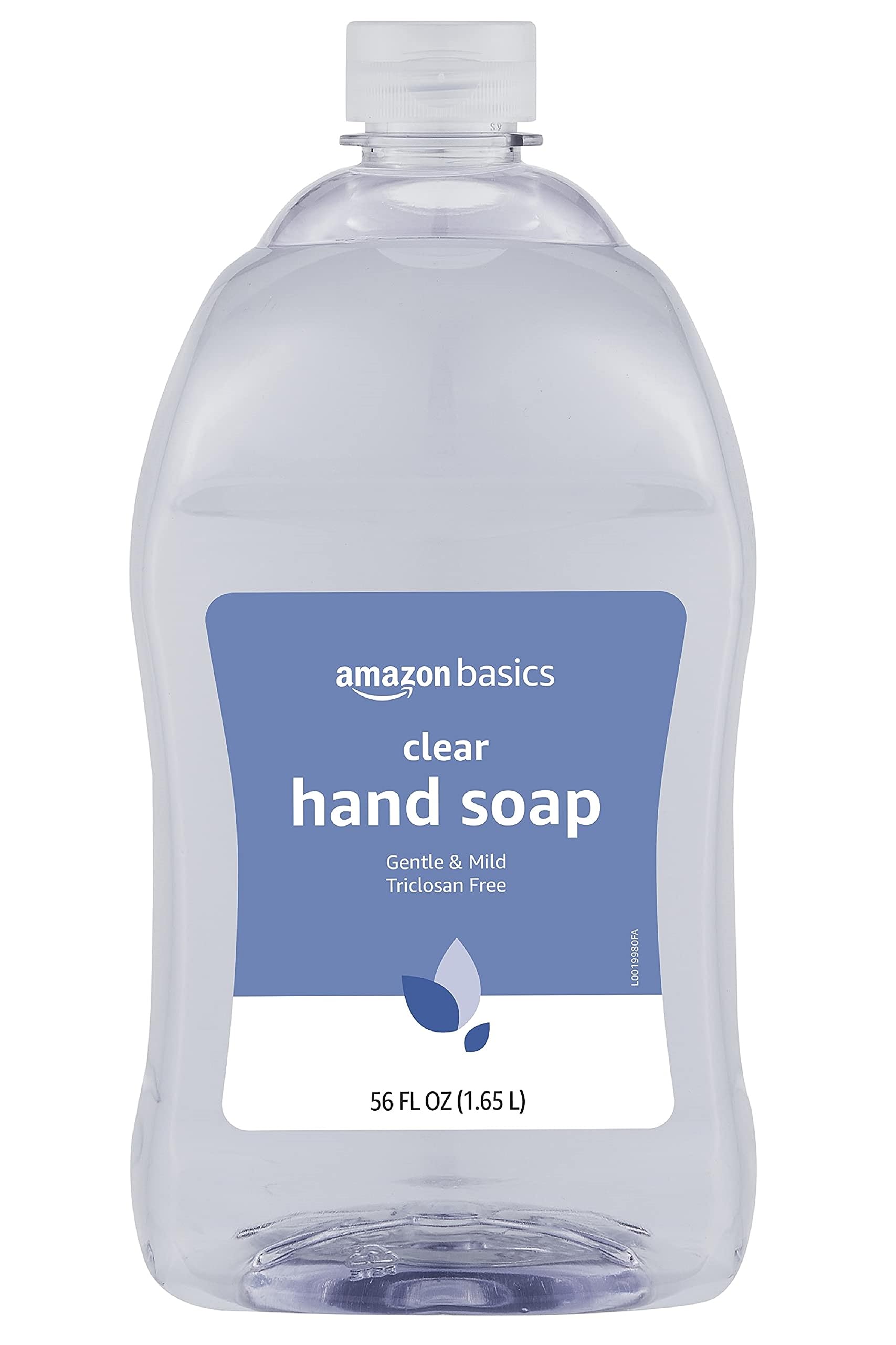 Amazon Basics Gentle & Mild Clear Liquid Hand Soap Refill, Triclosan-free, 56 Fluid Ounces, 1-Pack (Previously Solimo)