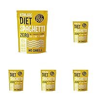 Diet-Food Shirataki Spaghetti - Low Carb Organic Konjac Noodles | 200 g Low Calorie Vegan Food, Fat Free, Soy Free, Gluten Free Slimming Noodles, Glucomannan (Pack of 5)