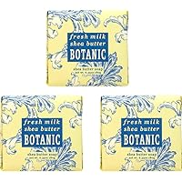 Cleansing Spa Soap, Shea Butter, and Cocoa Butter. Blended with Loofah and Apricot Seed, No Parabens, No Sulfates 6.35 Ounce (3 Pack) (Fresh Milk)