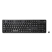 Elecom TK-FDM106TXBK Wireless Keyboard (Receiver Included) Membrane Full Keyboard Black