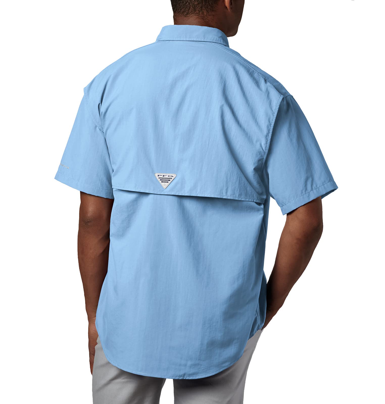 Columbia Men's Bahama II UPF 30 Short Sleeve PFG Fishing Shirt, Sail, Large