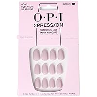 OPI xPRESS/ON Press On Nails, Up to 14 Days of Wear, Gel-Like Salon Manicure, Vegan, Sustainable Packaging, With Nail Glue, Short Neutral Nails, Don't Bossa Nova Me Around