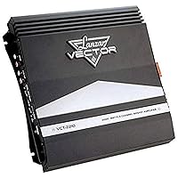 Lanzar 2-Channel High Power MOSFET Amplifier - Slim 2000 Watt Bridgeable Mono Stereo 2 Channel Car Audio Amplifier w/ Crossover Frequency and Bass Boost Control, RCA input, and Line Output VCT2210