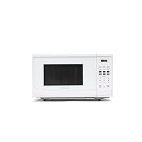 Farberware Countertop Microwave 900 Watts, 0.9 Cu. Ft. - Microwave Oven With LED Lighting and Child Lock - Perfect for Apartments and Dorms - Easy Clean Grey Interior, Retro White
