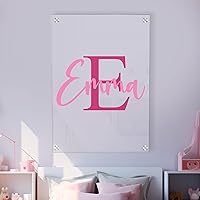 Personalized Name & Initial Acrylic Frame | Bedroom Decor | Wall Decor | Name Wall Decor | Baby Nursery Decor | Wall Name Signs Personalized | Acrylic Sign | Multiple Size and Shapes Options
