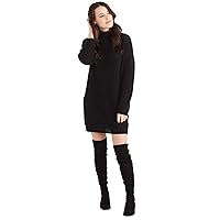 Mud Pie Women's Black Sparrow Sweater Dress in Individual Sizes Large