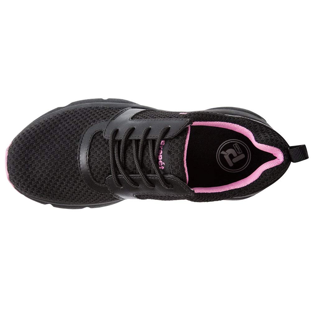 Propét womens Stability X Sneaker, Black/Berry, 8 XX-Wide US