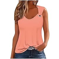 Lenago Tank Top for Women Summer Sleeveless Casual Shirts 2024 Dressy Camisole Solid Blouses Trendy Spring Outfits Clothes