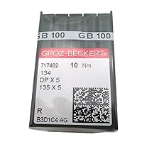 GROZ-BECKERT Needle in CKPSMS Clear Plastic Box- 100 GROZ-BECKERT Sewing Needle 135X5 DPX5 Many Sizes (DPX5 18/110)